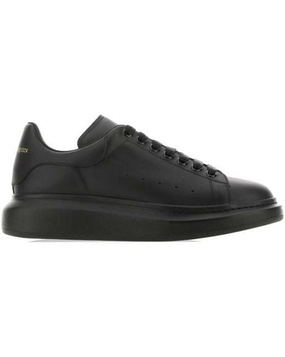 Alexander McQueen Larry Leather Sneakers - Black