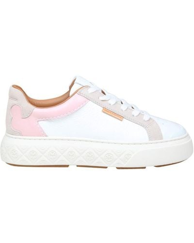 Tory Burch Ladybug Leather Trainers - White