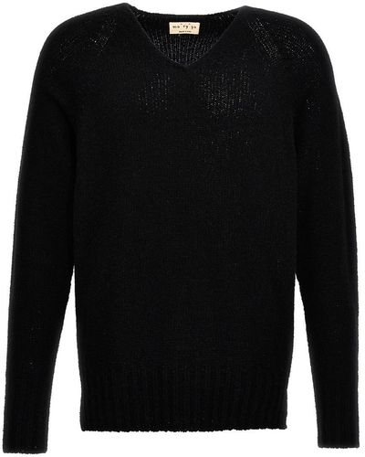 Ma'ry'ya V-Neck Sweater - Black