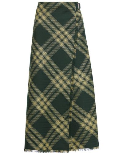Burberry Midi Skirts - Green