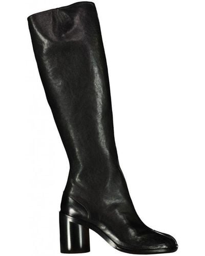 Maison Margiela Knee-high Tabi Boots Shoes - Black
