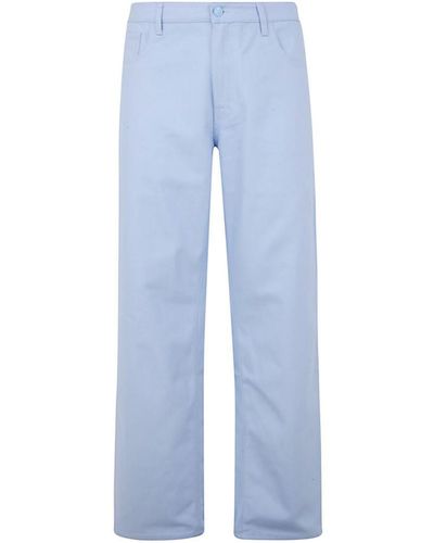 Raf Simons Wide Leg Workwear Jeans - Blue