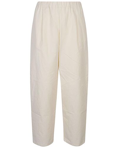 Apuntob Regular Fit Cotton Trousers - White