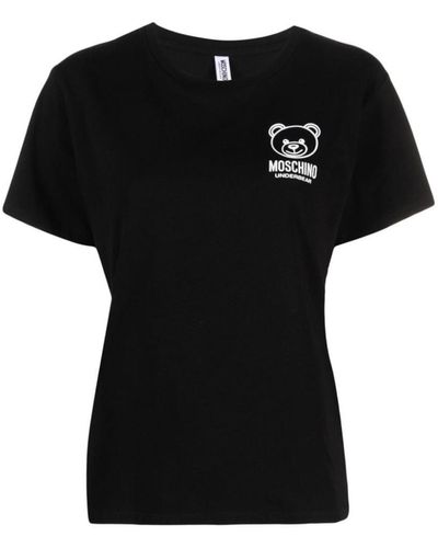 Moschino Teddy Bear Motif T-Shirt - Black