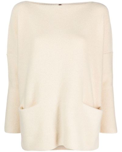 Daniela Gregis Wool Boatneck Sweater - Natural