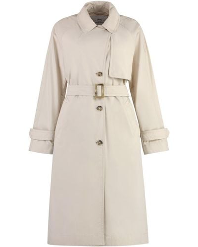 Woolrich Techno Fabric Trench Coat - Natural