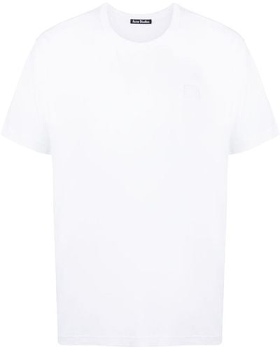 Acne Studios Logo-appliqué Cotton T-shirt - White