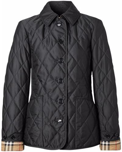 Burberry Diamond Quilted Thermoregulated Jacket - Black