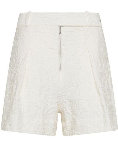 Jil Sander High-Waisted Structured Cotton Shorts - White