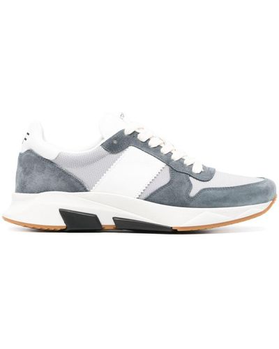 Tom Ford Jager Leather Sneakers - White
