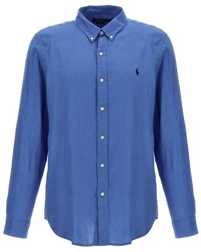 Polo Ralph Lauren Logo Shirt Shirt, Blouse - Blue