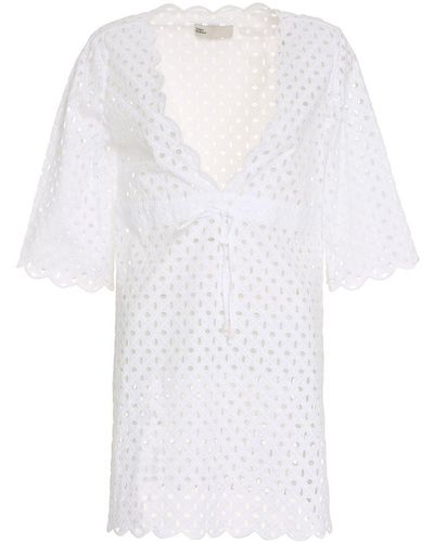 Tory Burch Cotton Mini-dress - White