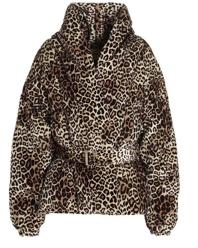 Alexandre Vauthier 'leopard' Down Jacket - Black