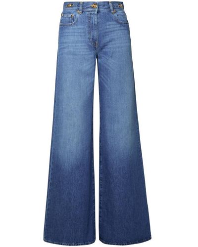 Versace Wide Leg Denim Jeans - Blue