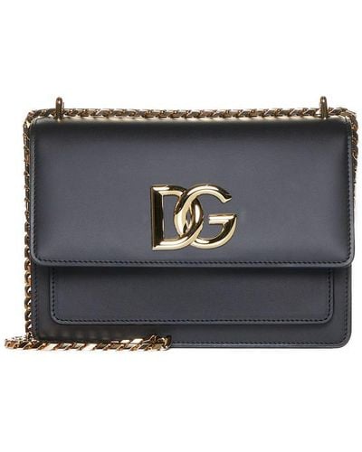 Dolce & Gabbana 3.5 Leather Crossbody Bag - Black