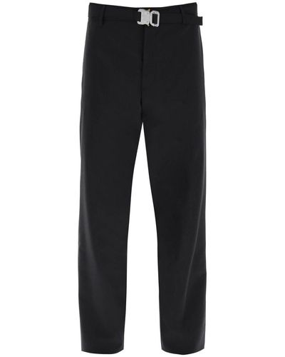 1017 ALYX 9SM Pants With Built In Belt And Parachute Buckle - Black