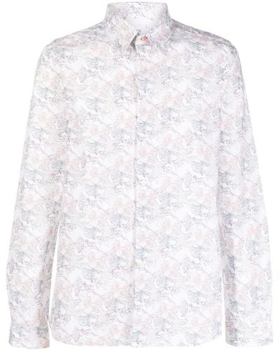 PS by Paul Smith Printed Organic Cotton Shirt - White