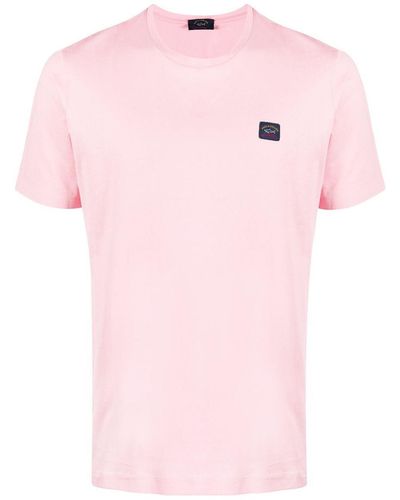 Paul & Shark Logo T-shirt Clothing - Pink