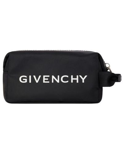 Givenchy G-zip Toilet Pouch In Nylon - Black