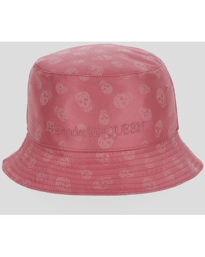 Alexander McQueen Skull Jacquard Bucket Hat - Pink