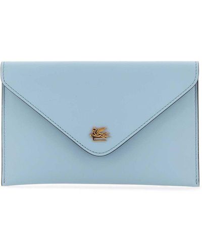 Etro Leather Flat Pouch - Blue