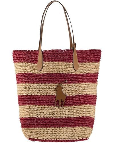 Polo Ralph Lauren Big Pony Canvas Tote - Red