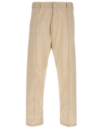 424 Trousers With Front Pleats - Natural