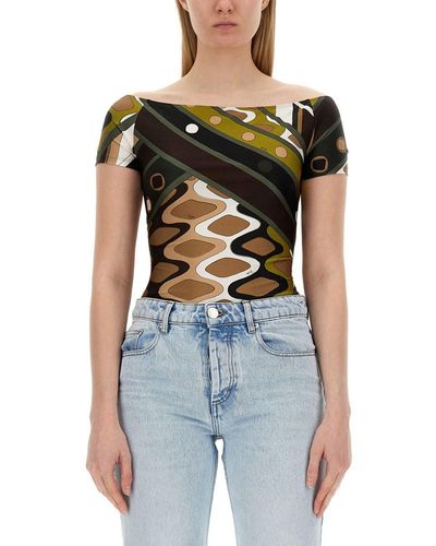 Emilio Pucci Vivara Print Top - Blue