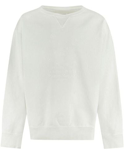 Maison Margiela Cotton Crew-neck Sweatshirt - White