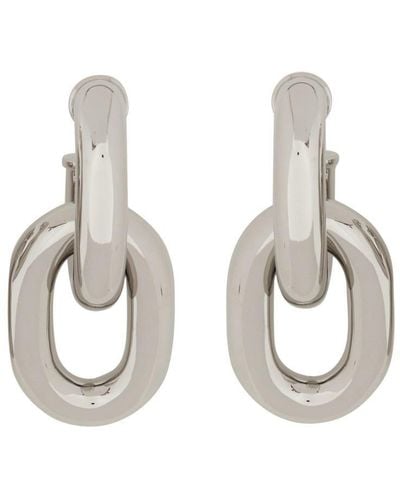 Rabanne Double Hoop Earrings Xl Link - White