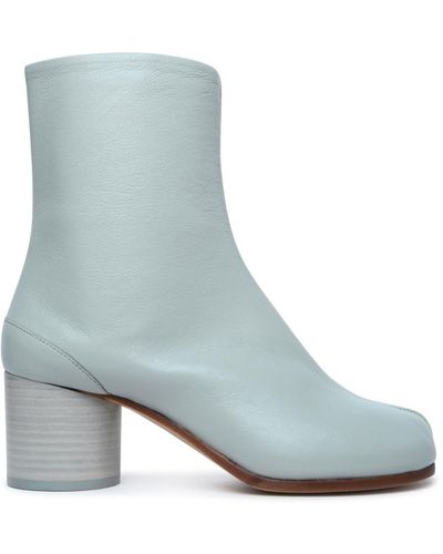 Maison Margiela Tabi Anise Leather Ankle Boots - Blue