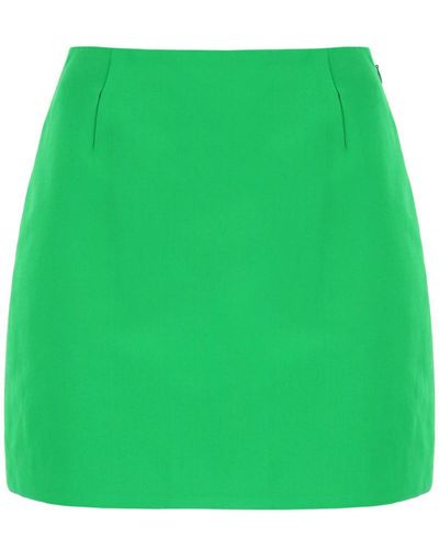 MVP WARDROBE 'perry' Satin Mini Skirt - Green