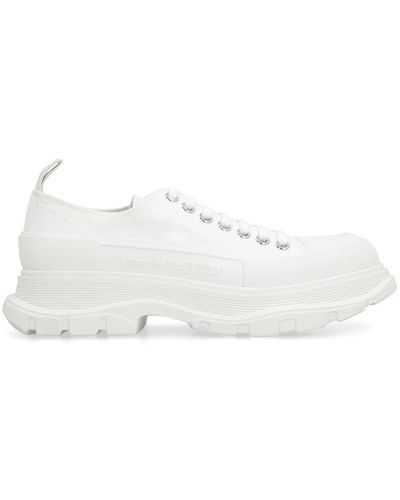Alexander McQueen Tread Slick Lace-Up Shoes - White
