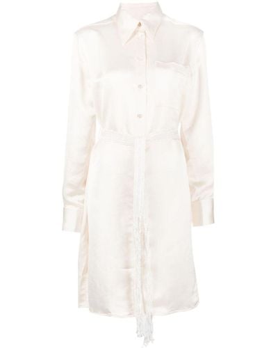 Wales Bonner Long-sleeve Shirt Dress - White
