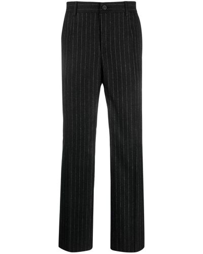 Golden Goose Striped Mid-rise Trousers - Black