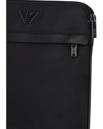 Emporio Armani Nylon Crossbody Bag - Black