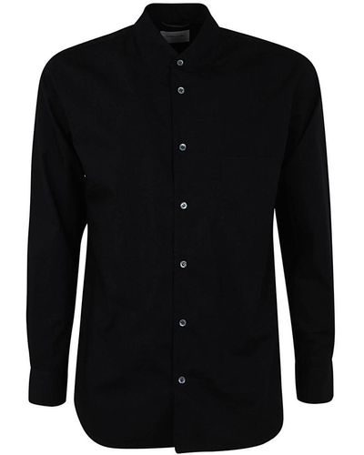 Tintoria Mattei 954 Plain Collar Shirt Clothing - Black