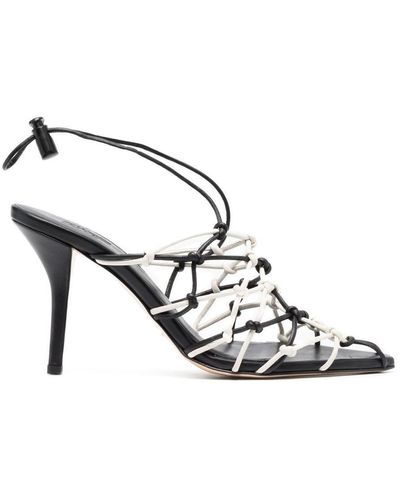 Gia Borghini Strappy Pointed 100mm Court Shoes - Metallic