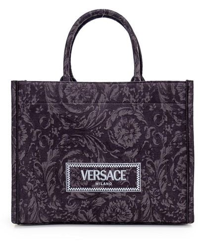 Versace Athena Baroque Tote Bag - Blue