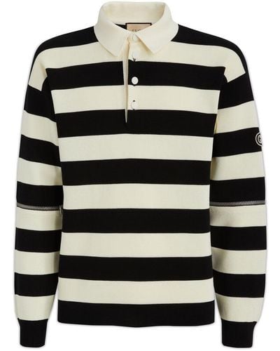 Gucci Striped Polo Shirt - Black