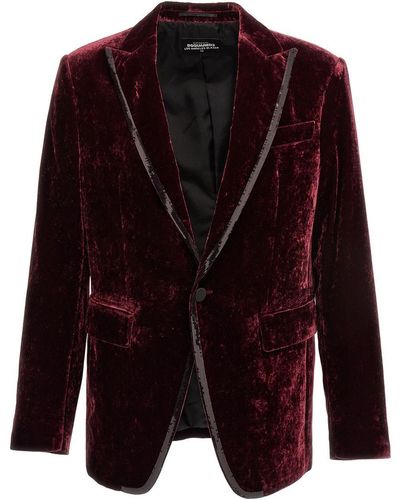 DSquared² Blazer Sequined Velvet - Purple