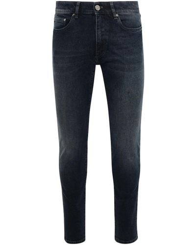 Pt05 Rock Black Cotton Jeans - Blue