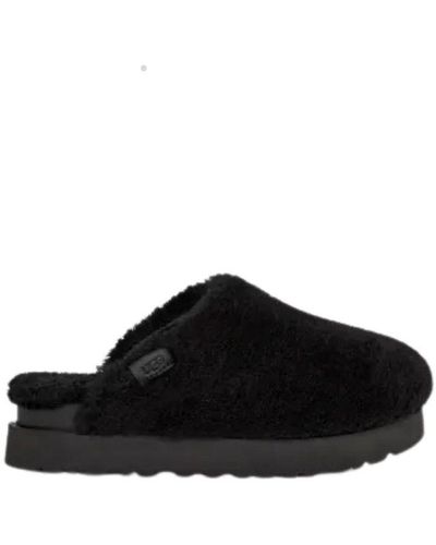 UGG W Fuzz Sugar Slide Shoes - Black