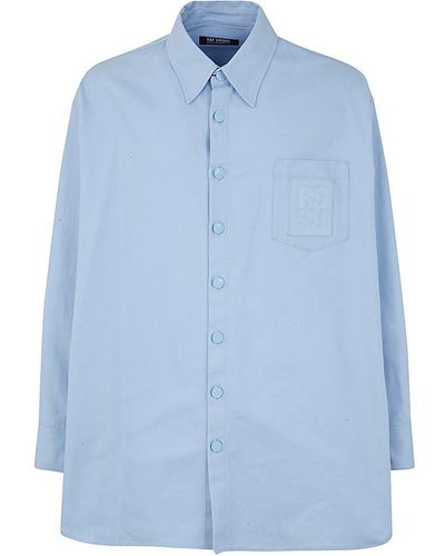 Raf Simons Oversized Denim Shirt: Cotton - Blue