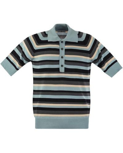 PT Torino Cotton And Viscose Polo Shirt - Multicolor