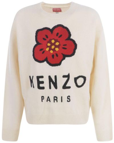 KENZO Sweater "flower" - White