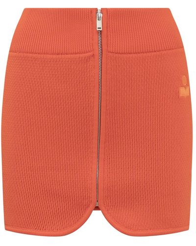 Isabel Marant Olgane Mini Skirt - Orange