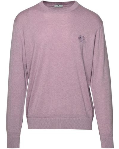 Etro Lilac Cotton Blend Sweater - Purple