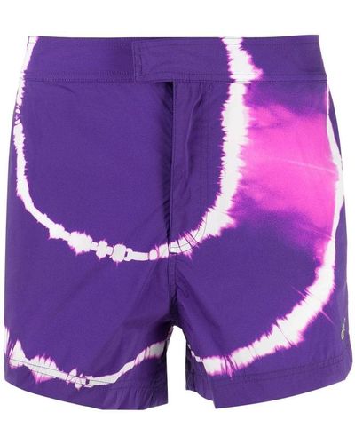 Off-White c/o Virgil Abloh Tie Dye Sunrise Swimshorts - Purple