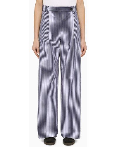 Department 5 Fairmont Striped Wide Trousers - Purple